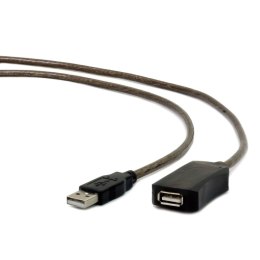 Kabel z rozgałęźnikiem USB GEMBIRD USB A/USB A M/F 5m Czarny 5 m