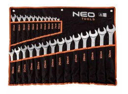 Klucze płasko-oczkowe Neo Tools 6-32 mm, zestaw 26 sztuk