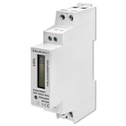 Jednofazowy elektroniczny licznik | miernik zużycia energii na szynę DIN | 230V | LCD | 2P | Slim