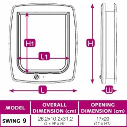 Budka dla Kota Ferplast Swing 9 26,2 x 10,2 x 31,2 cm Biały Plastikowy