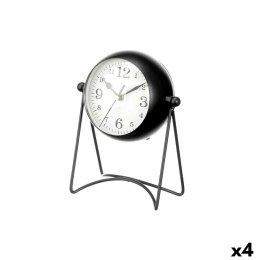 Stolné hodiny Czarny Metal 15,5 x 20 x 11 cm (4 Sztuk)