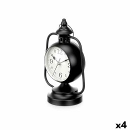 Stolné hodiny Lampa Czarny Metal 17 x 25 x 11,3 cm (4 Sztuk)