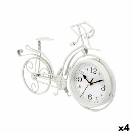 Stolné hodiny Rower Biały Metal 33 x 22,5 x 4,2 cm (4 Sztuk)