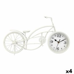 Stolné hodiny Rower Biały Metal 42 x 24 x 10 cm (4 Sztuk)