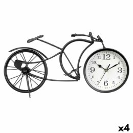 Stolné hodiny Rower Czarny Metal 40 x 19,5 x 7 cm (4 Sztuk)