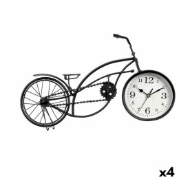 Stolné hodiny Rower Czarny Metal 42 x 24 x 10 cm (4 Sztuk)