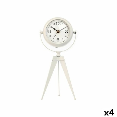 Stolné hodiny Tripod Biały Metal 12 x 30 x 12 cm (4 Sztuk)