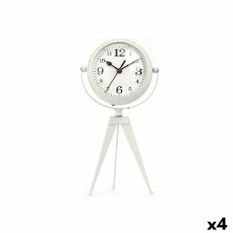 Stolné hodiny Tripod Biały Metal 14 x 30 x 11 cm (4 Sztuk)