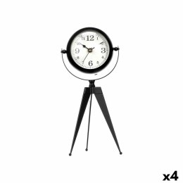 Stolné hodiny Tripod Czarny Metal 12 x 30 x 12 cm (4 Sztuk)