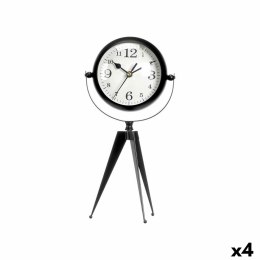 Stolné hodiny Tripod Czarny Metal 14 x 30 x 11 cm (4 Sztuk)