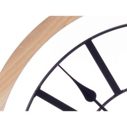 Zegar Ścienny Czarny Metal Drewno MDF 60 x 60 x 4,5 cm (4 Sztuk)