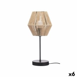 Lampa stołowa 40 W Sznurek Brązowy Czarny 17,5 x 37 x 17,5 cm (6 Sztuk)