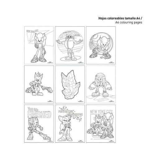 Zestaw Papeterii Sonic Fioletowy Zestaw Papeterii Sonic Fioletowy