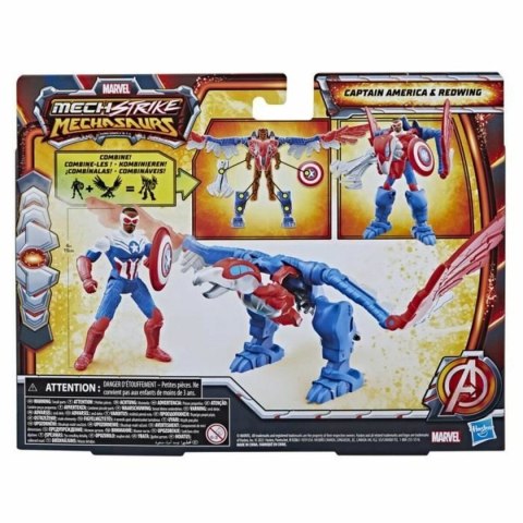 Figurki Superbohaterów Marvel Mechstrike Mechasaurs: Captain America & Redwing Figurki Superbohaterów Marvel Mechstrike Mechasaurs: Captain America & Redwing
