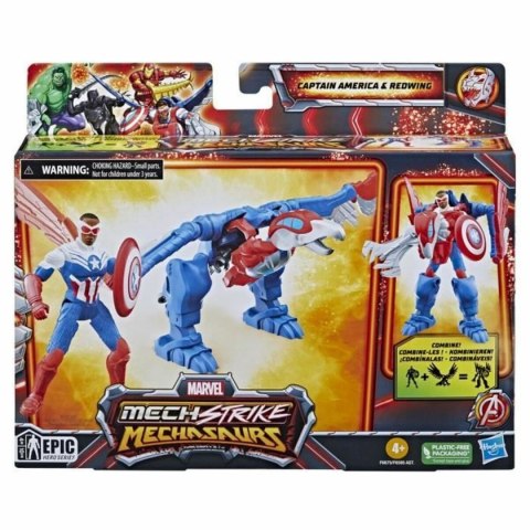 Figurki Superbohaterów Marvel Mechstrike Mechasaurs: Captain America & Redwing Figurki Superbohaterów Marvel Mechstrike Mechasaurs: Captain America & Redwing