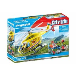 Figurki Superbohaterów Playmobil Rescue helicoptere 48 Części
