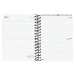 Kalendarz książkowy Finocam Espir Label Szkolny 2023-2024 Czerwony 15,5 x 21,2 cm