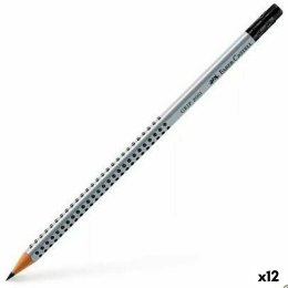Ołówek z Gumką do Mazania Faber-Castell Grip 2001 Ekologiczne Szary B (12 Sztuk)