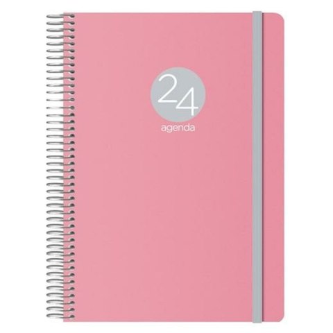 Kalendarz książkowy MEMPHIS DOHE 2024 Corocznie Różowy 15 x 21 cm