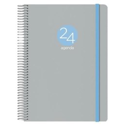 Kalendarz książkowy MEMPHIS DOHE 2024 Corocznie Szary 15 x 21 cm