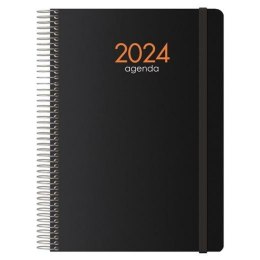 Kalendarz książkowy SYNCRO DOHE 2024 Corocznie Czarny 15 x 21 cm