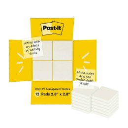 Karteczki przyklejane Post-it 600-TRSPT-SIOC Przezroczysty 12 Części 73 x 73 mm