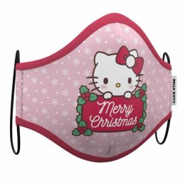 Maska higieniczna materiałowa wielokrotnego użytku Hello Kitty Boże Narodzenie 2 Części Wielokolorowy - Dorosły