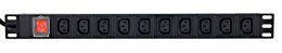 Listwa zasilająca rack PDU 10xC13 1U 16A C19 2m