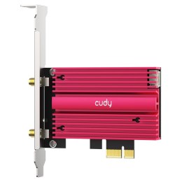 Karta sieciowa CUDY WE4000 AX5400 Wi-Fi 6/6E BT 5.2 Intel AX210NGW Radiator PCIe + Antena na kablu