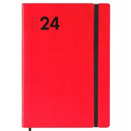 Kalendarz książkowy Finocam Dynamic Mara 2024 Czerwony A5 14 x 20,4 cm