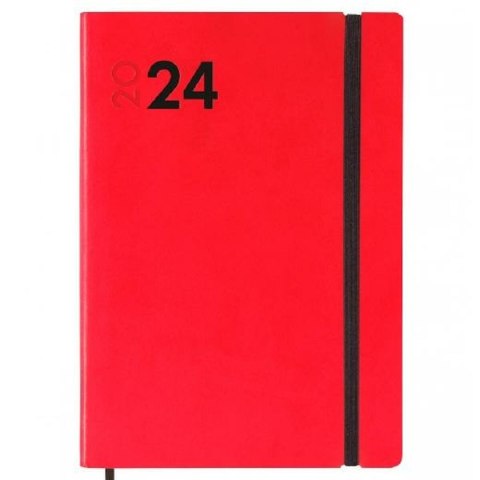 Kalendarz książkowy Finocam Dynamic Mara 2024 Czerwony A5 14 x 20,4 cm