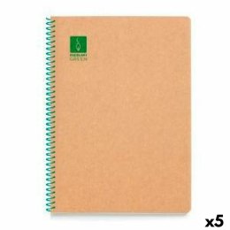 Notatnik ESCOLOFI A5 recyklingu 50 Kartki Kolor Zielony (5 Sztuk)
