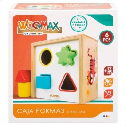 Drewniane Puzzle dla Dzieci Woomax Kształty 13,5 x 7,5 x 13 cm (6 Sztuk)