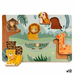 Puzzle Zwierzęta Woomax + 18 miesięcy (12 Sztuk)