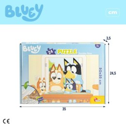 Puzzle dla dzieci Bluey Dwustronny 24 Części 50 x 35 cm (12 Sztuk)