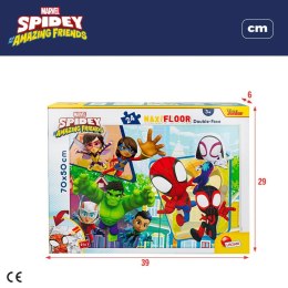 Puzzle dla dzieci Spidey Dwustronny 24 Części 70 x 1,5 x 50 cm (6 Sztuk)