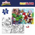 Puzzle dla dzieci Spidey Dwustronny 24 Części 70 x 1,5 x 50 cm (6 Sztuk)