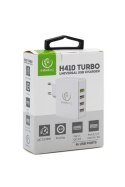 Łarowarka sieciowa H410 TURBO QC3.0 4 porty Wejście sieciowe 100-240V 50/60Hz, maksymalny pobór prądu 0,7A, jeden port USB zgodn