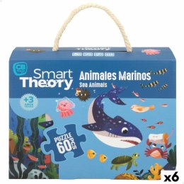 Puzzle dla dzieci Colorbaby Sea Animals 60 Części 60 x 44 cm (6 Sztuk)