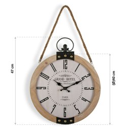 Zegar Ścienny Grand Hotel Versa BL Drewno MDF (40 x 6,5 x 47 cm)