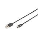 Kabel USB A na USB-C Digitus by Assmann AK-300148-040-S Czarny
