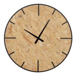 Zegar Ścienny Czarny Naturalny PVC Żelazo Drewno MDF 80 x 4,5 x 80 cm