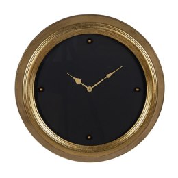 Zegar Ścienny Czarny Złoty PVC Szkło Żelazo Drewno MDF 46 x 6 x 46 cm