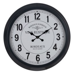 Zegar Ścienny Biały Czarny Żelazo 70 x 70 x 6,5 cm