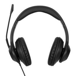 Targus AEH102GL słuchawki/zestaw słuchawkowy Przewodowa Opaska na głowę Połączenia/muzyka USB Typu-A Czarny