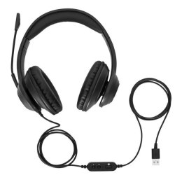 Targus AEH102GL słuchawki/zestaw słuchawkowy Przewodowa Opaska na głowę Połączenia/muzyka USB Typu-A Czarny