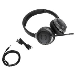 Targus AEH104GL słuchawki/zestaw słuchawkowy Przewodowy i Bezprzewodowy Opaska na głowę Połączenia/muzyka USB Type-C Bluetooth C