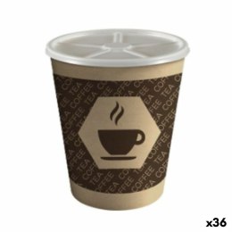 Kubek z przykrywką Algon Karton Jednorazowe Kawa 36 Sztuk (10 Części)