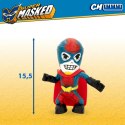 Figurki Superbohaterów Eolo Super Masked Pepper Man 14 x 15,5 x 5,5 cm Elastyczny (12 Sztuk)