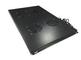 ALANTEC Panel wentylacyjny dachowy, 4 wentylatory, do szaf 600x800, kolor czarny